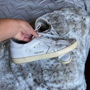 Golden Goose Super Stars All White Size 9